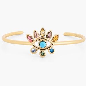 Kurt Geiger Gold Bracelet with Multicolor Eye Design NWT